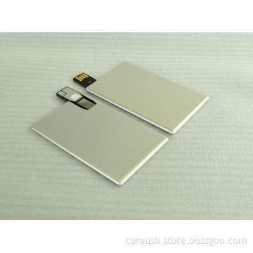 Metal pull-out card Usb disk mini creative personality business gifts wholesale custom logo